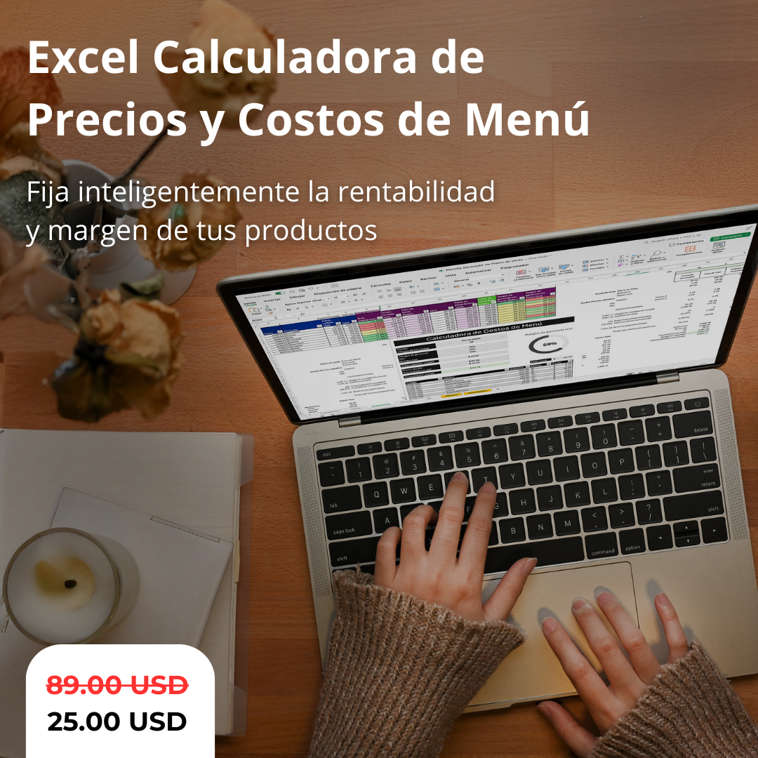 Excel Calculadora de Precios y Costos de Menú