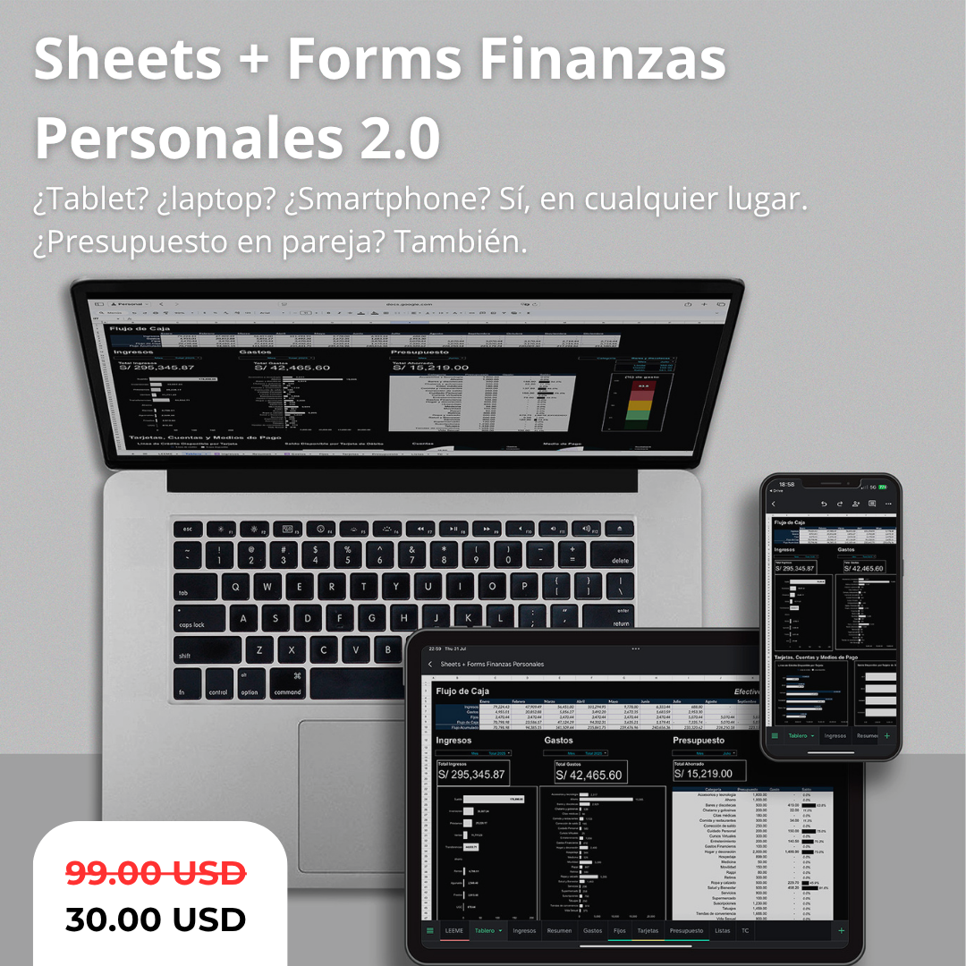 Sheets + Forms Finanzas Personales 2.0