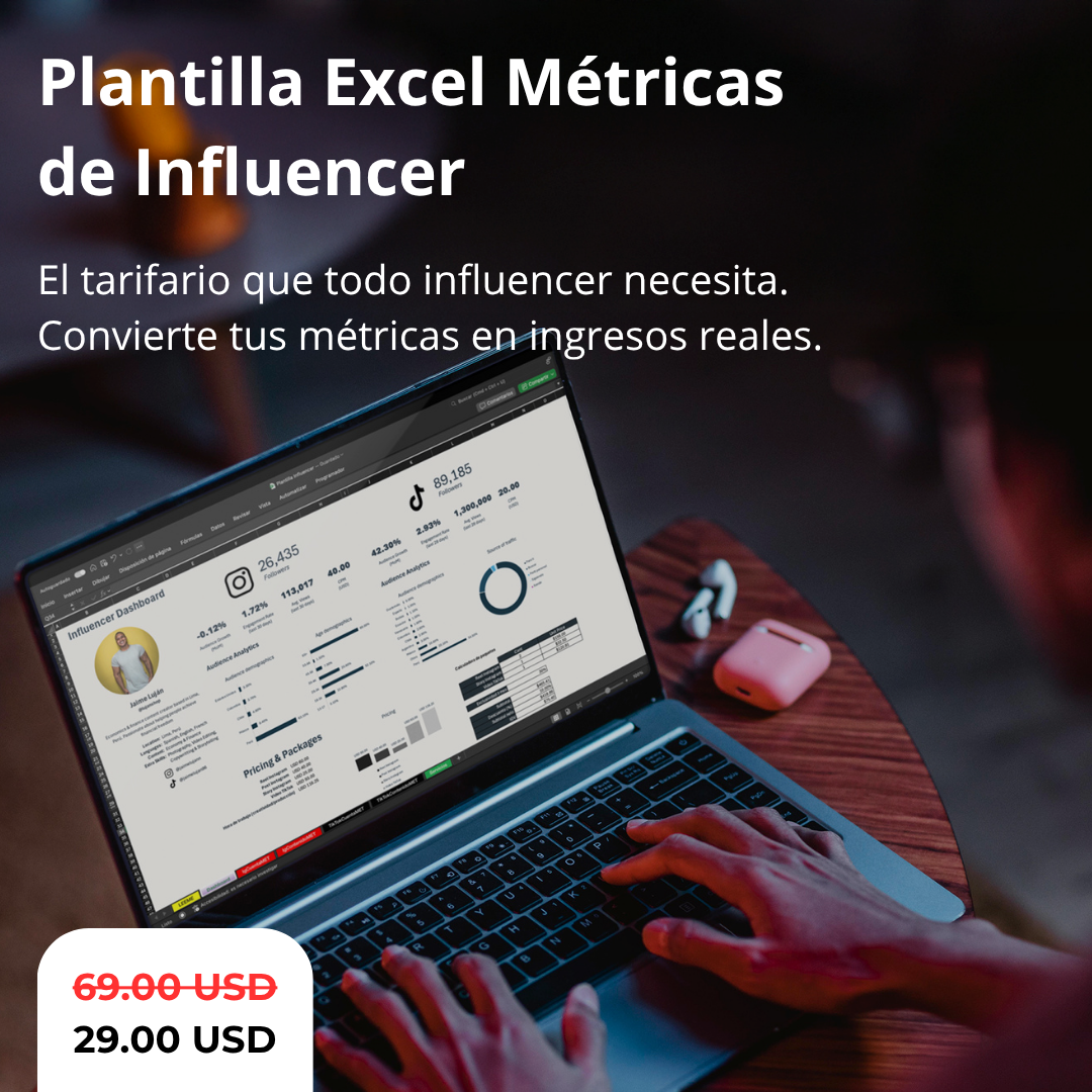 Excel Métricas de Influencer