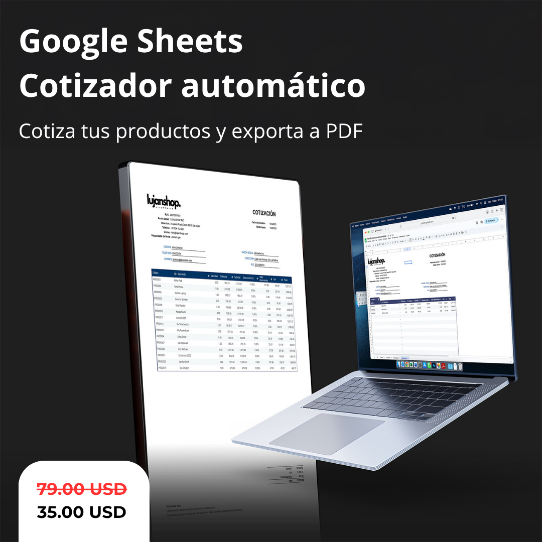 Google Sheets Generador de Cotizaciones