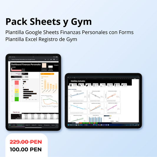 Pack: Google Sheets Finanzas Personales + Excel Registro de Entrenamiento